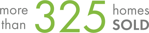 more than 325 homes sold
