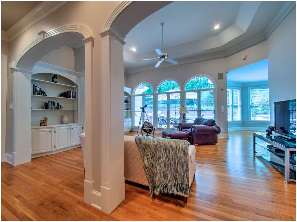 Family Room Situated in Center of Home