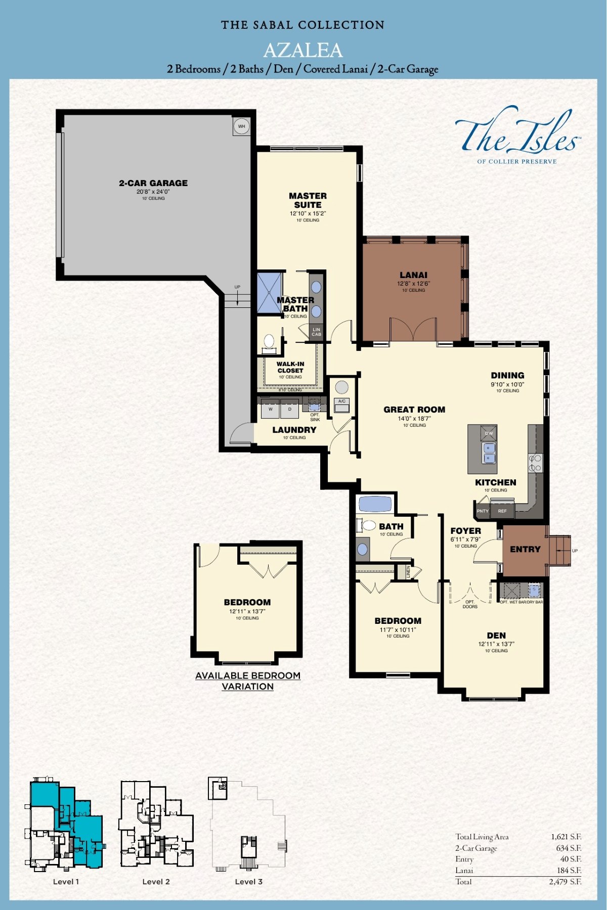 Azalea Sabal coach home floor plan