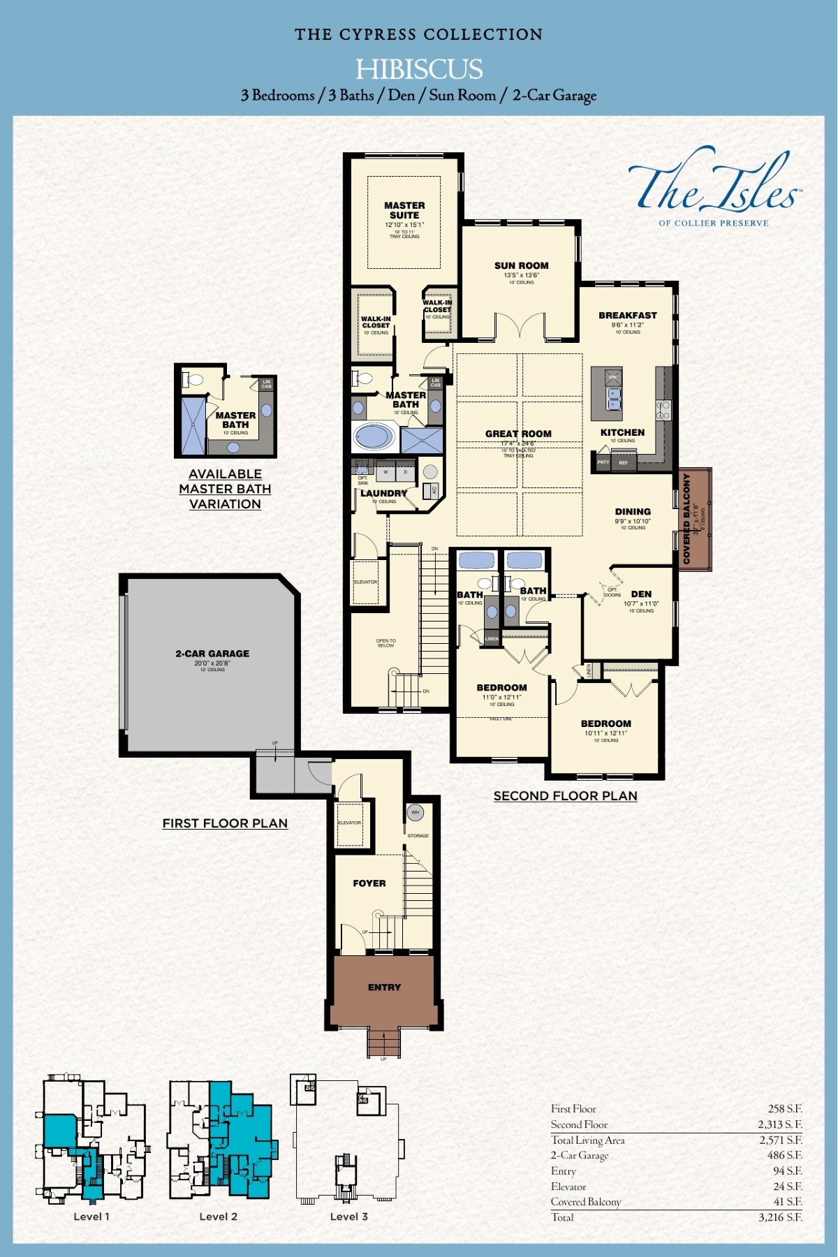 Hibiscus Cypress coach home floor plan