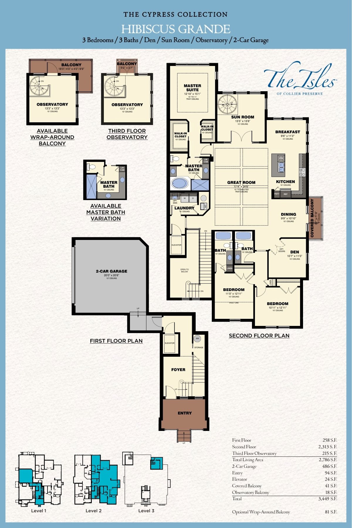 Hibiscus Grande Cypress coach home floor plan