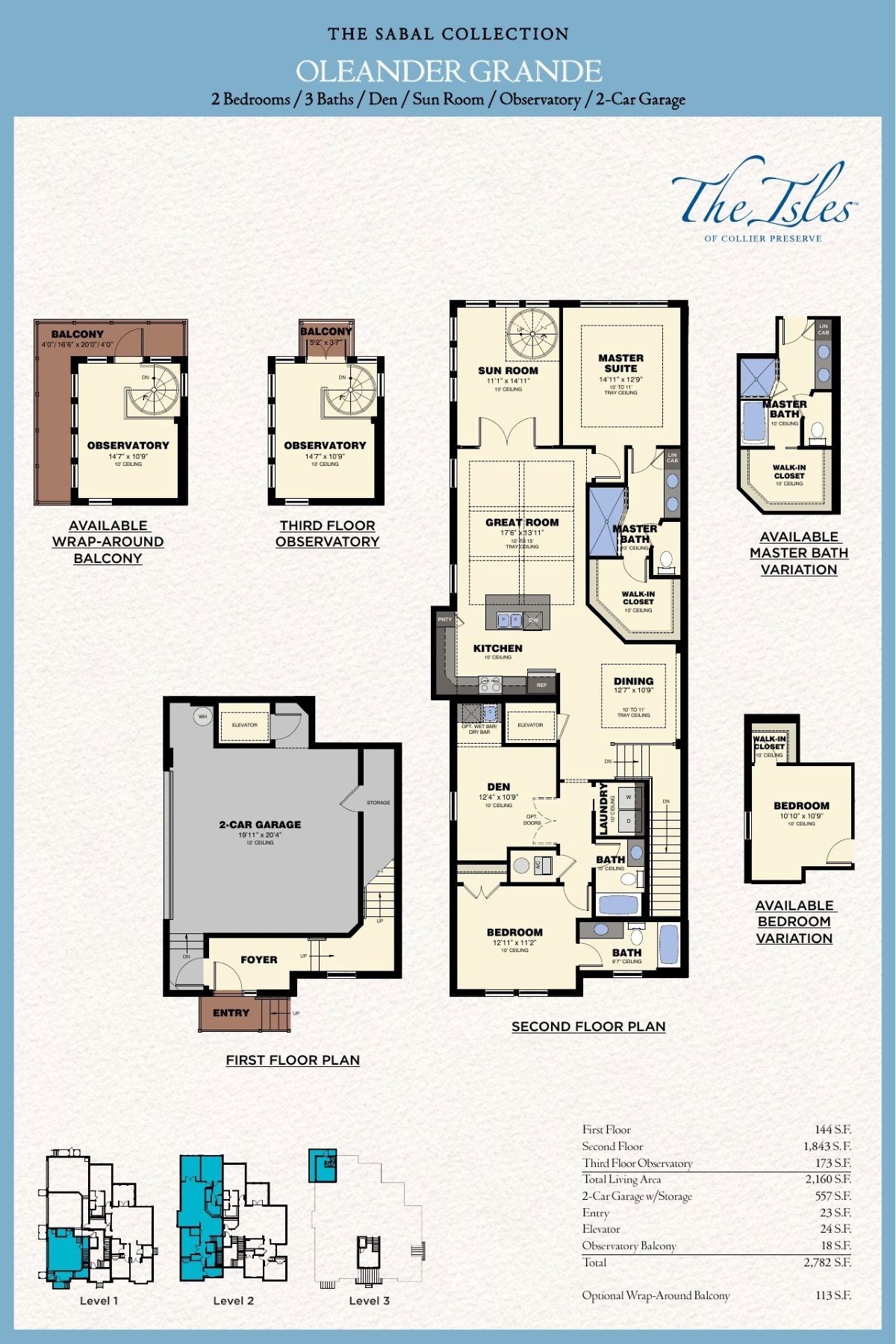 Oleander Grande Sabal coach home floor plan