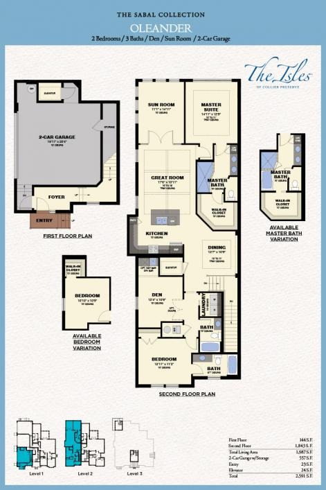 Oleander Sabal coach home floor plan