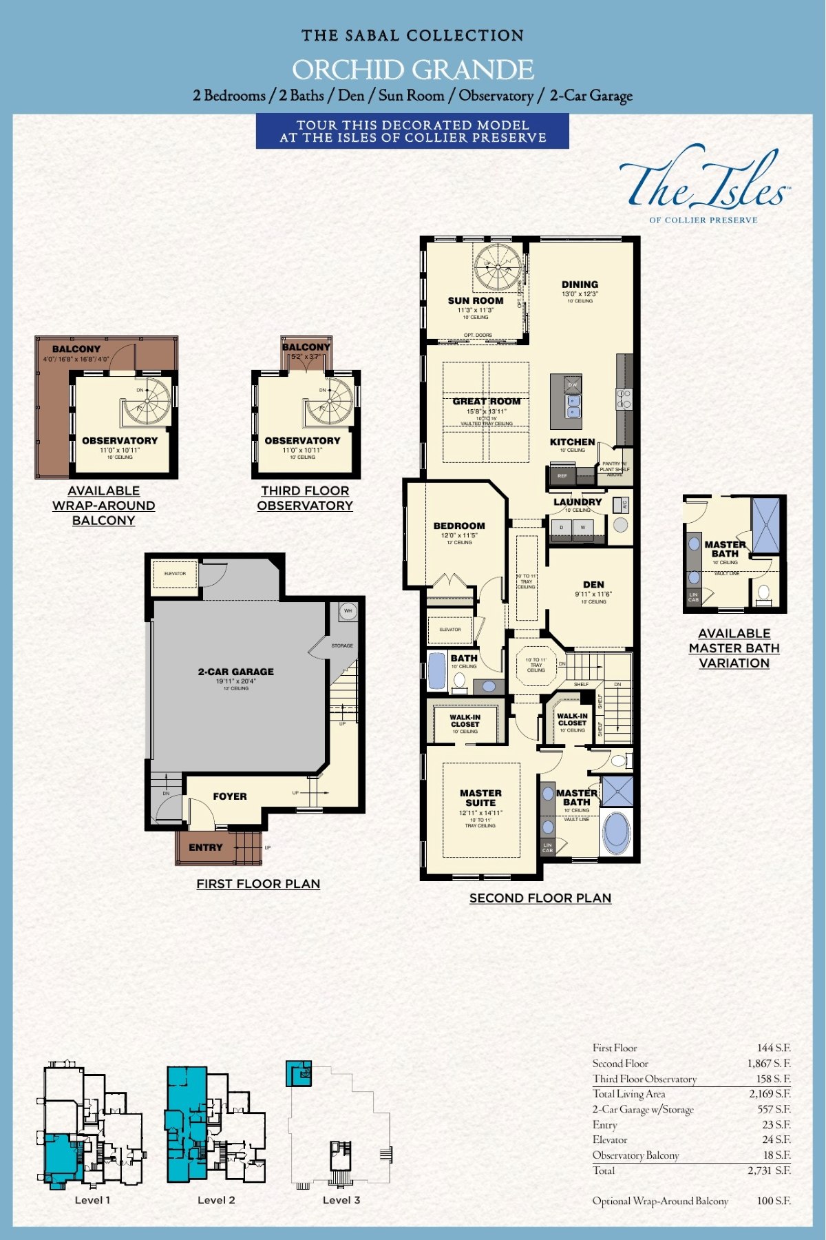 Orchid Grande Sabal coach home floor plan