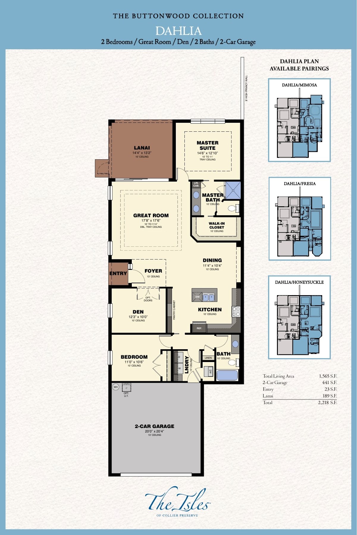Dahlia villa floor plan