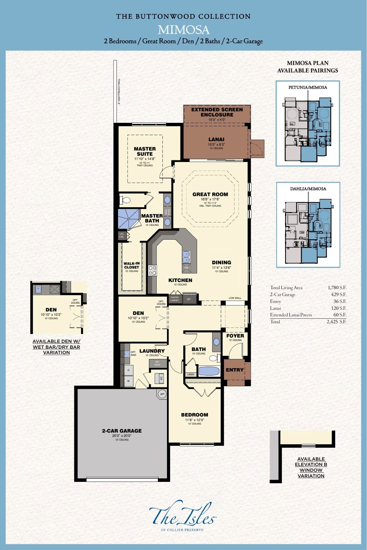 Mimosa villa floor plan