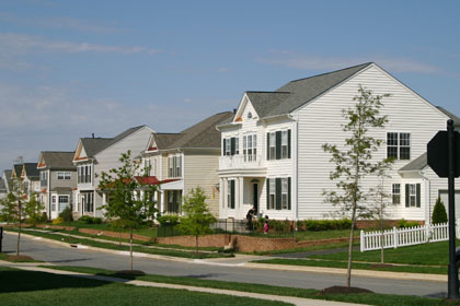 Huntfield neighborhood streetscape