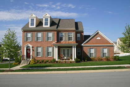 Single-family home with traditional architecture