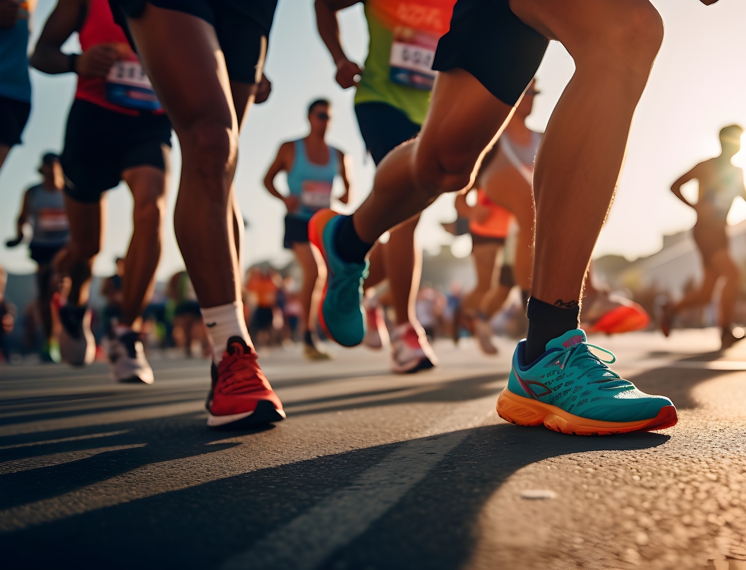 running race on the street