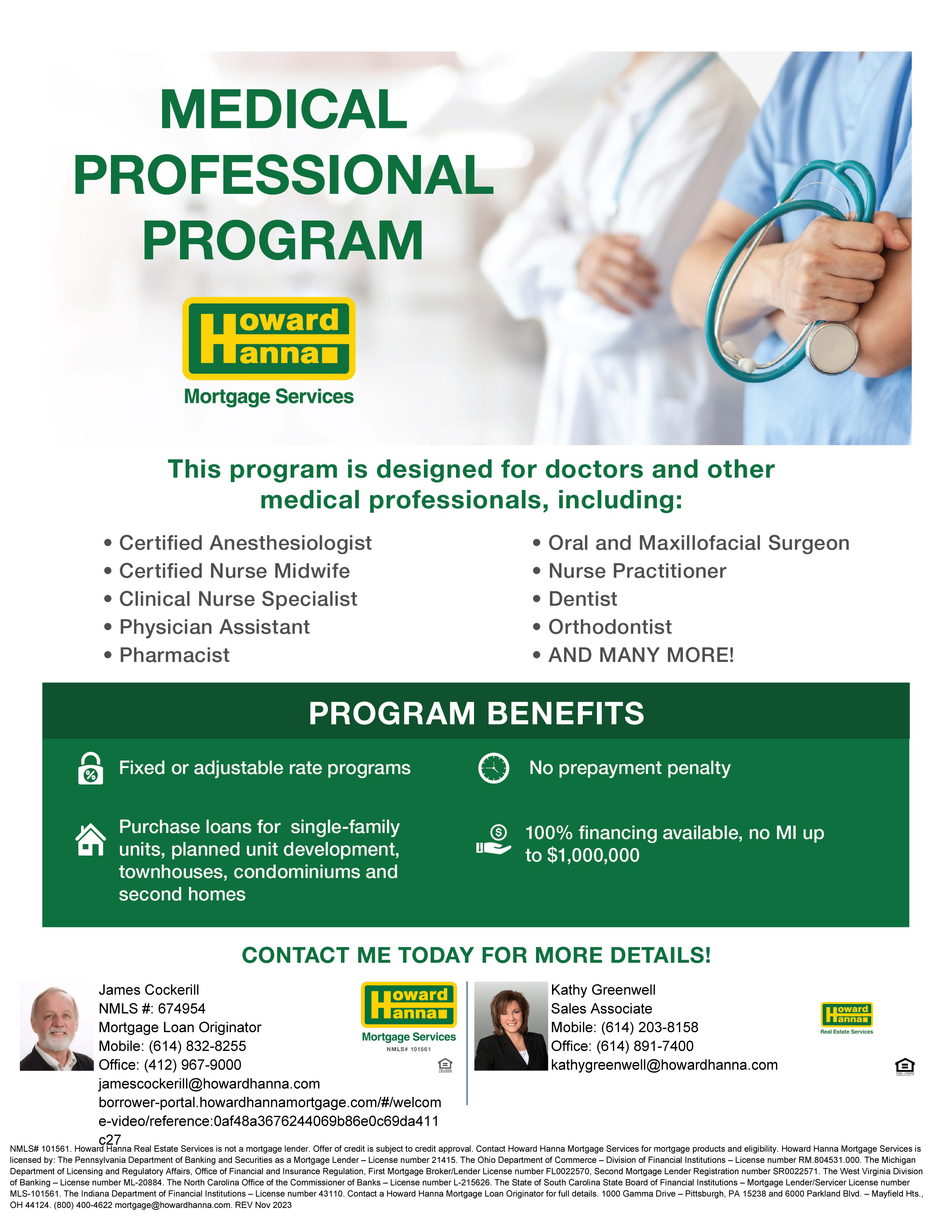 Medical Professional Program Flyer