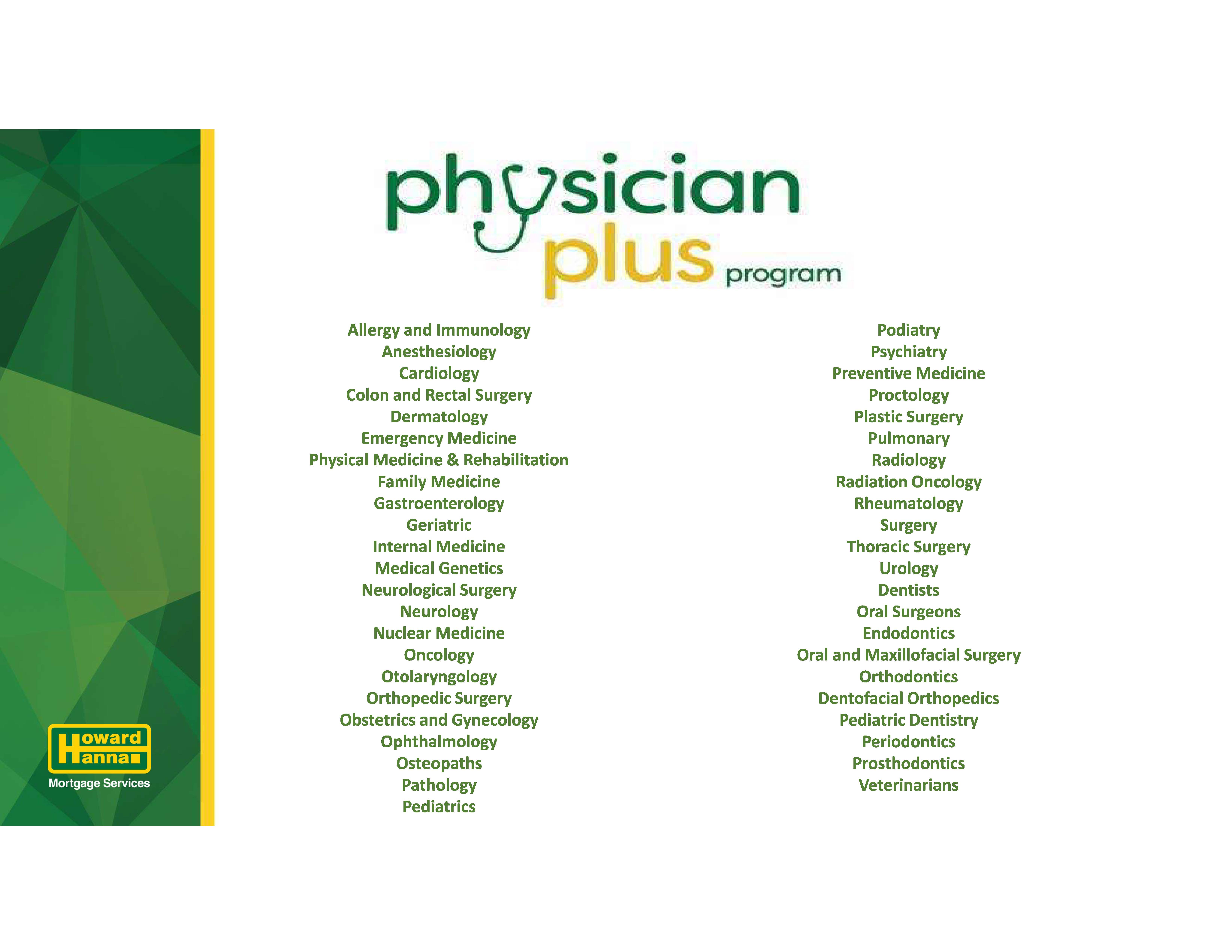 Physician Plus Eligibility - Degrees