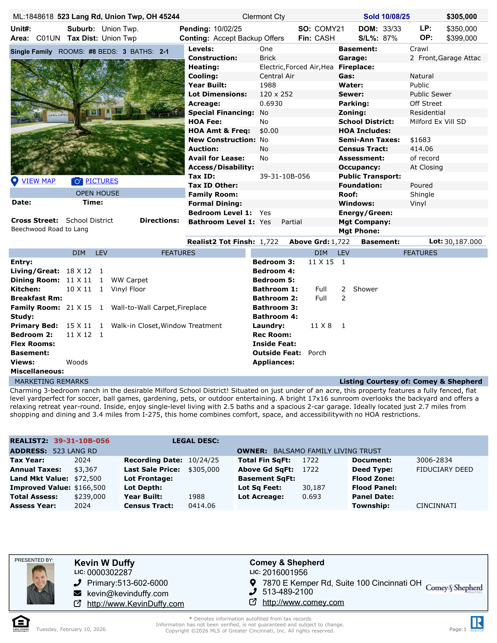 523 Lang Rd, Union Twp, OH 45244