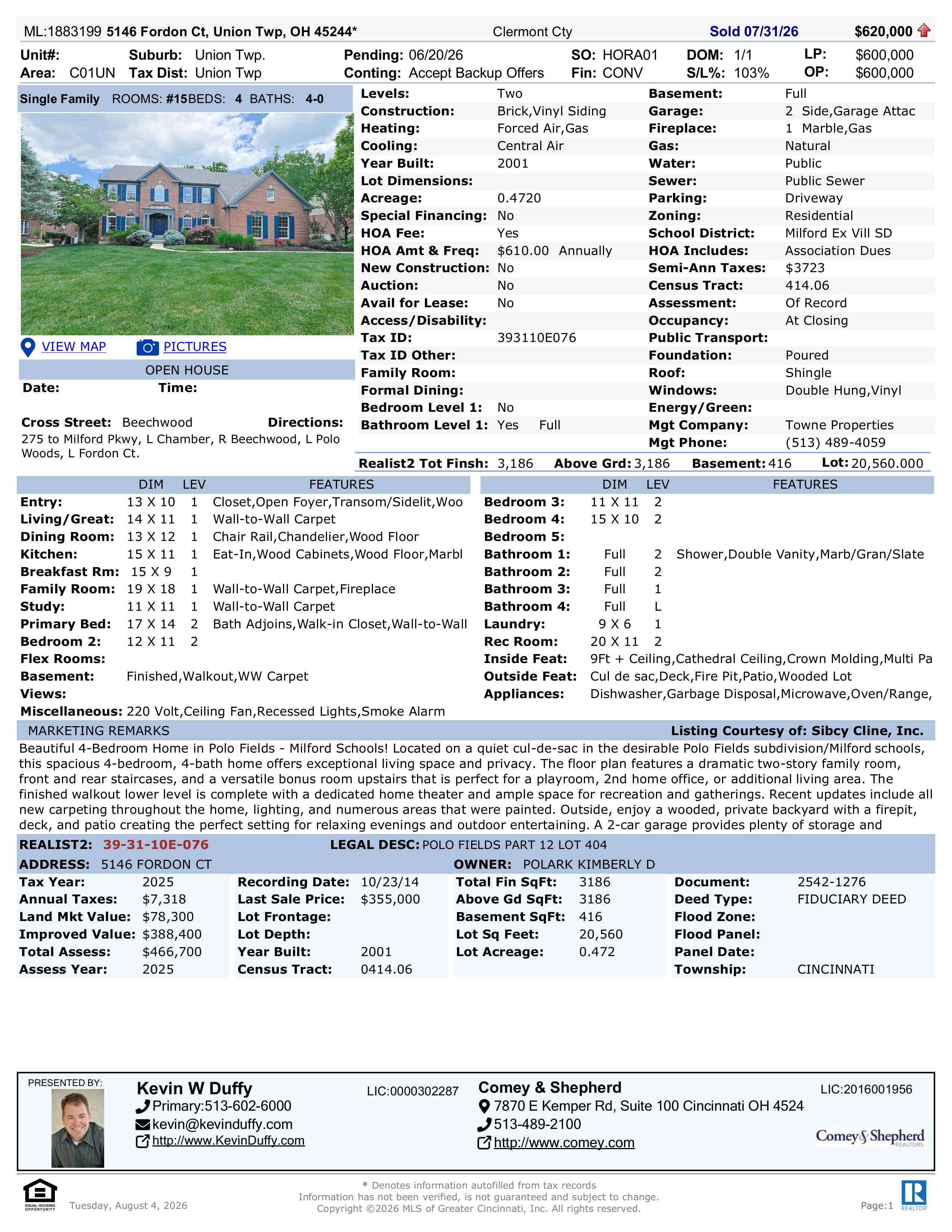 Sold 5146 Fordon Ct