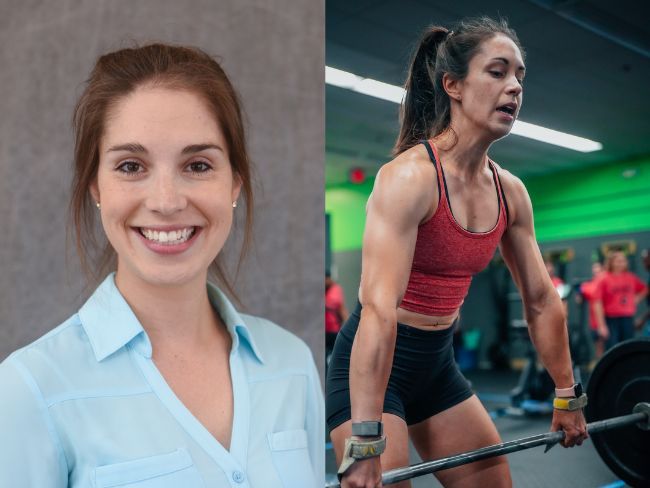 healthy food and exercise equipment