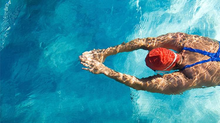 woman swimming