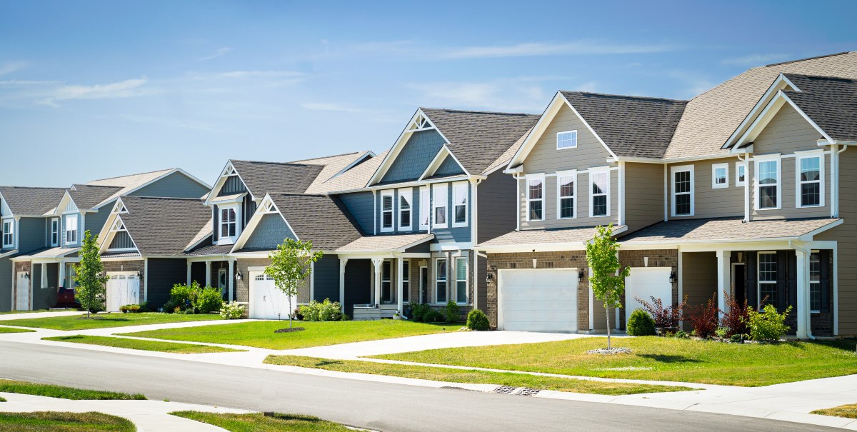 Homes in a neighborhood