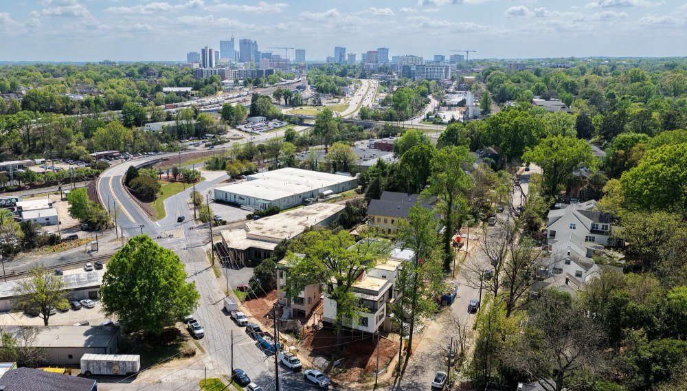 Roanoke Row aerial view