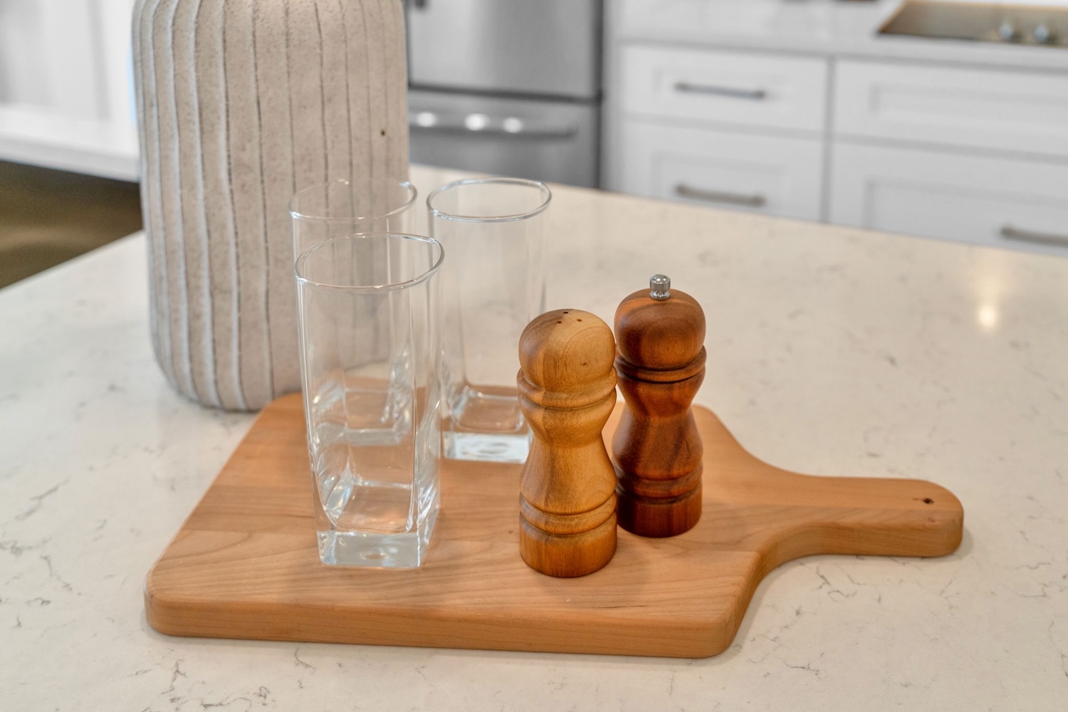 Kitchen counter detail with decor