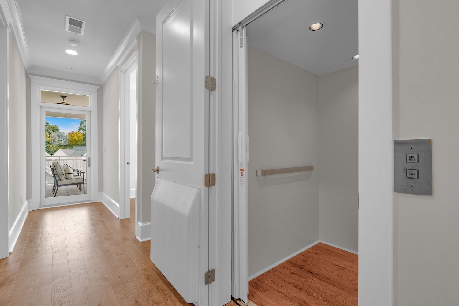 Hallway with elevator
