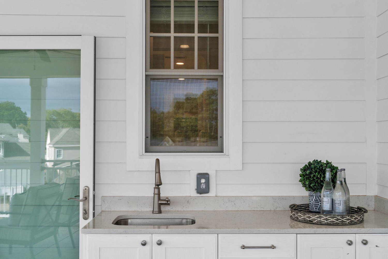 Porch wet bar with window