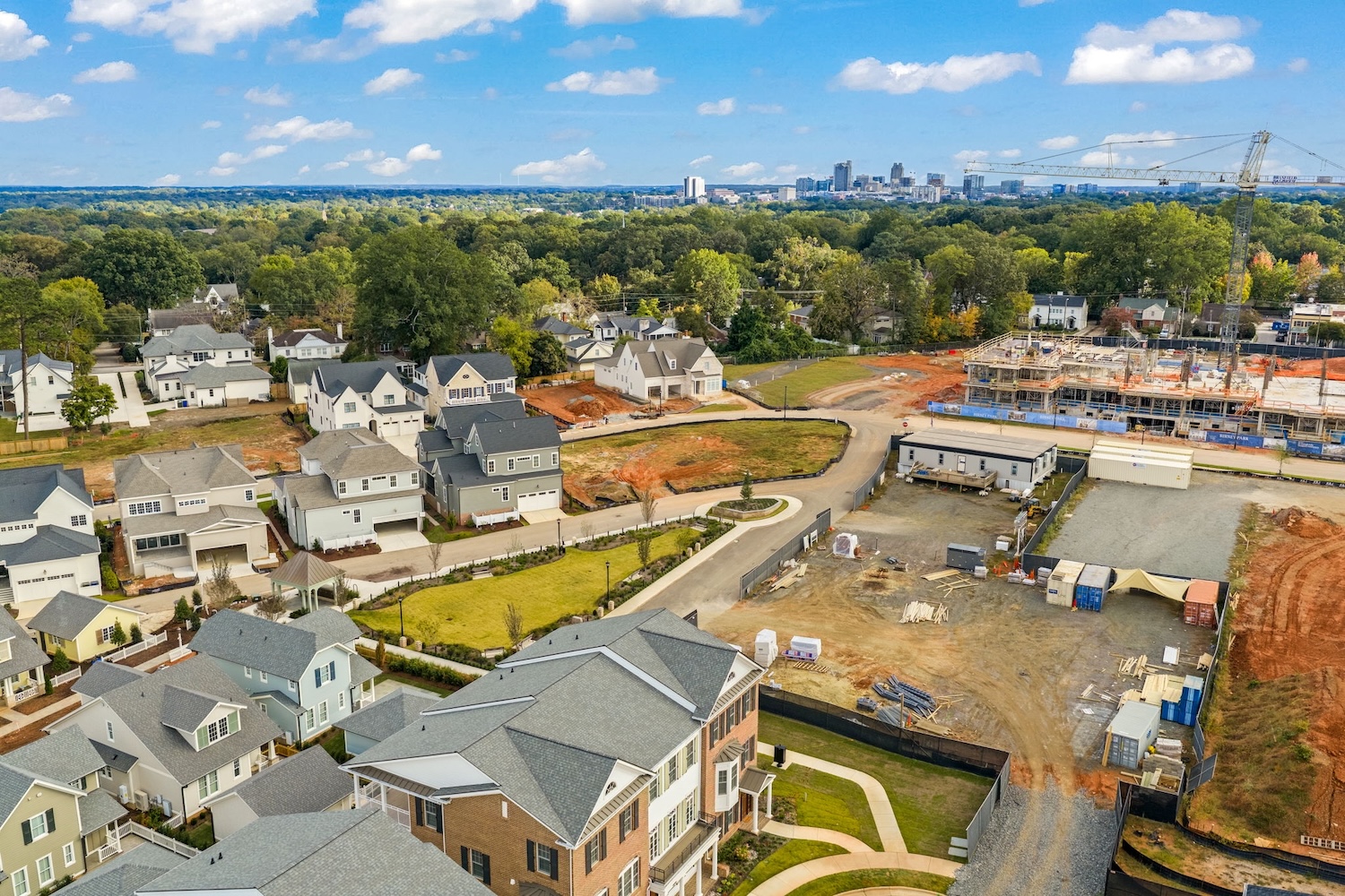 Aerial neighborhood view