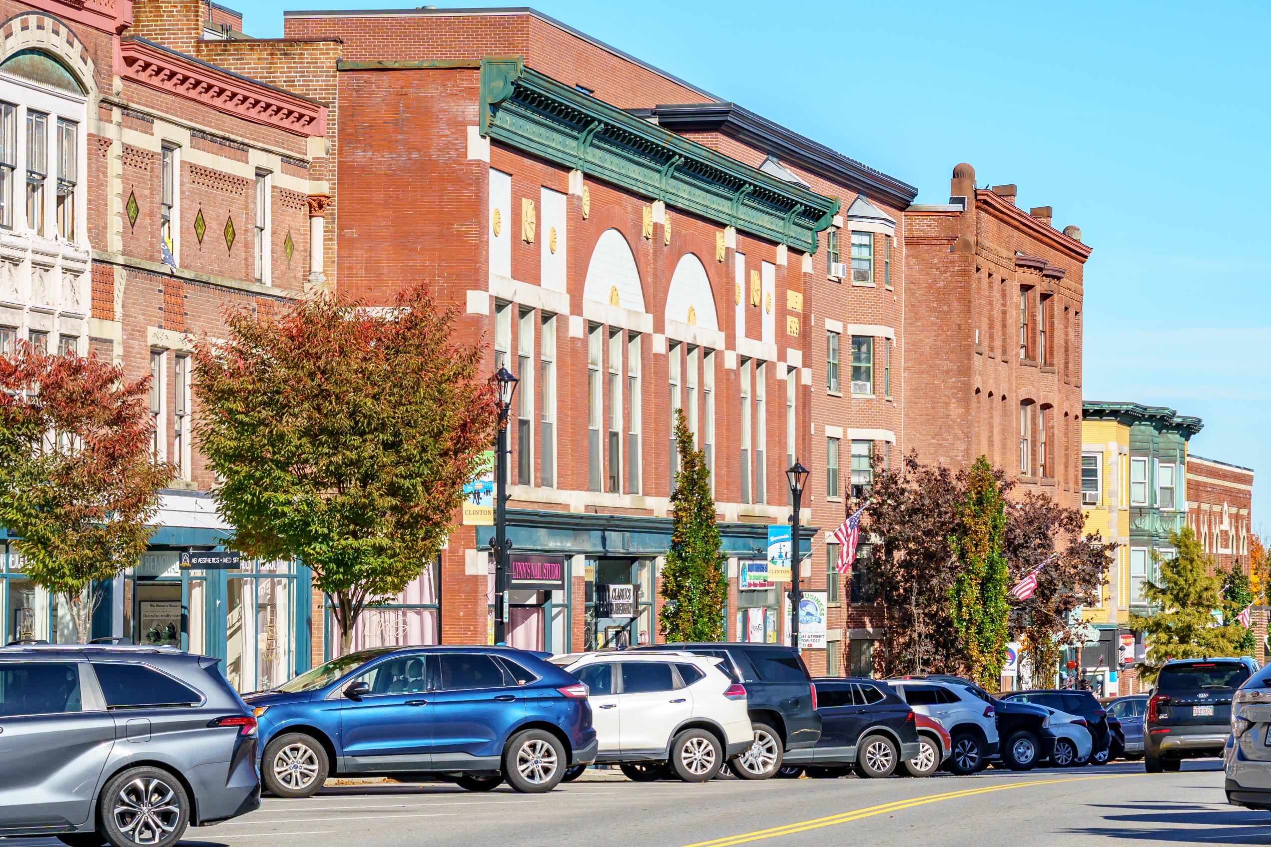 Historic downtown Clinton, Massachusetts