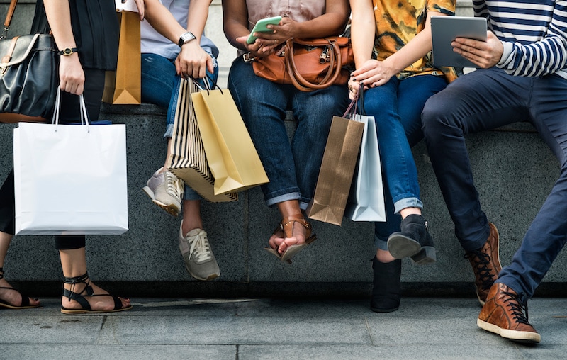 shopping with friends