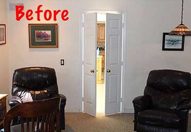 before shot of a living room