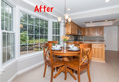after shot of a living room