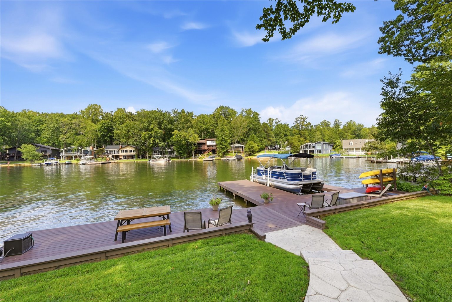 Private Boat Dock with Composite Decking & Boat Slip