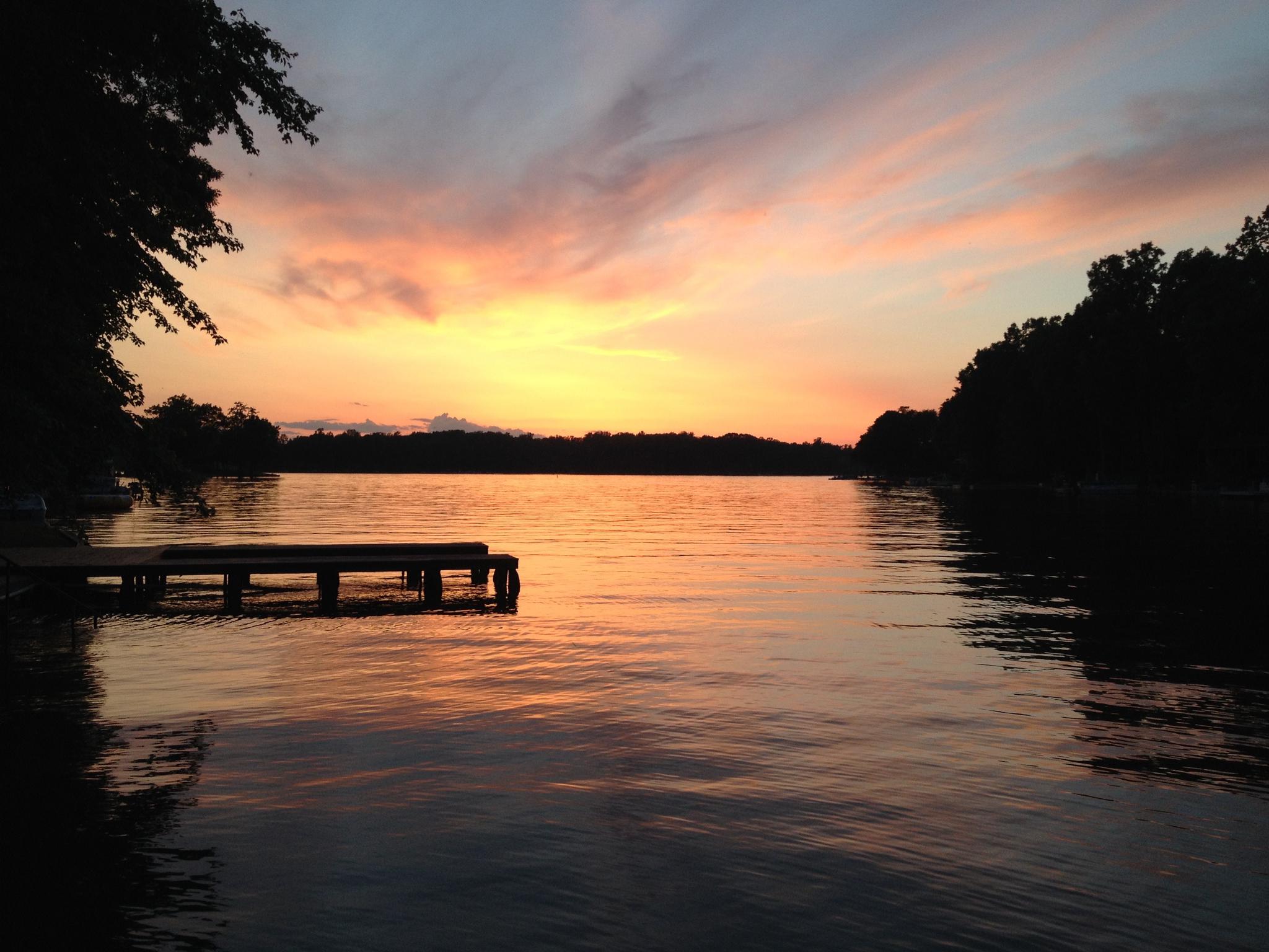 Sunset view from the dock
