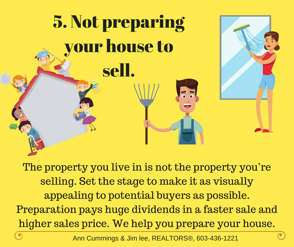 Mistake 5 Not preparing your house to sell 