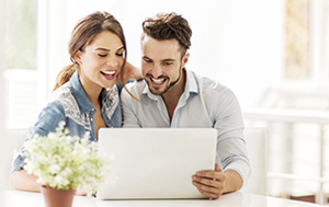 couple watching video
