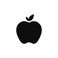 black icon of an apple