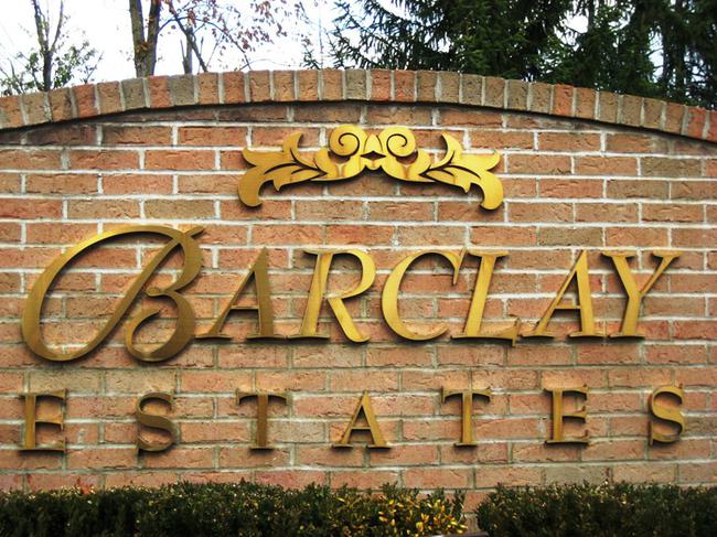 Barclay Estates, Novi Michigan Real Estate Subdivision entrance.