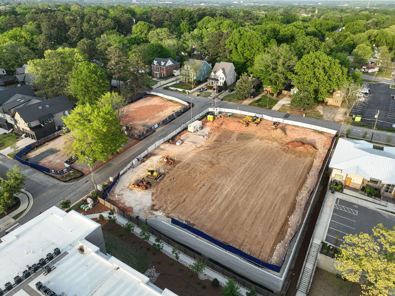 Construction progress at the Dogwood site at Oberlin Preserve