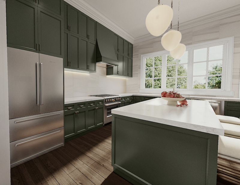 Designer kitchen with Thermador appliances at Oberlin Preserve