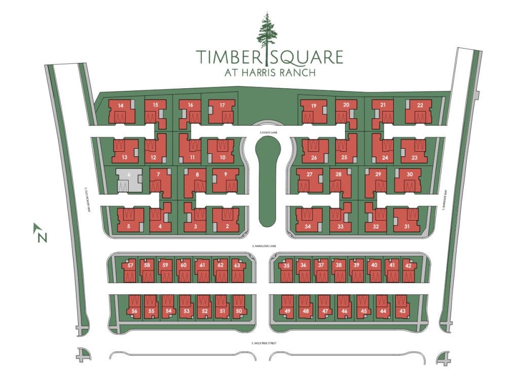 Timber Square at Harris Ranch Plat Map