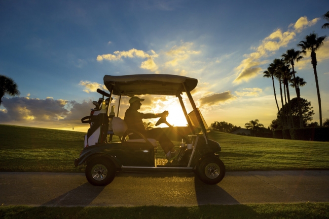 Sunflower Beach is right next to a golf course
