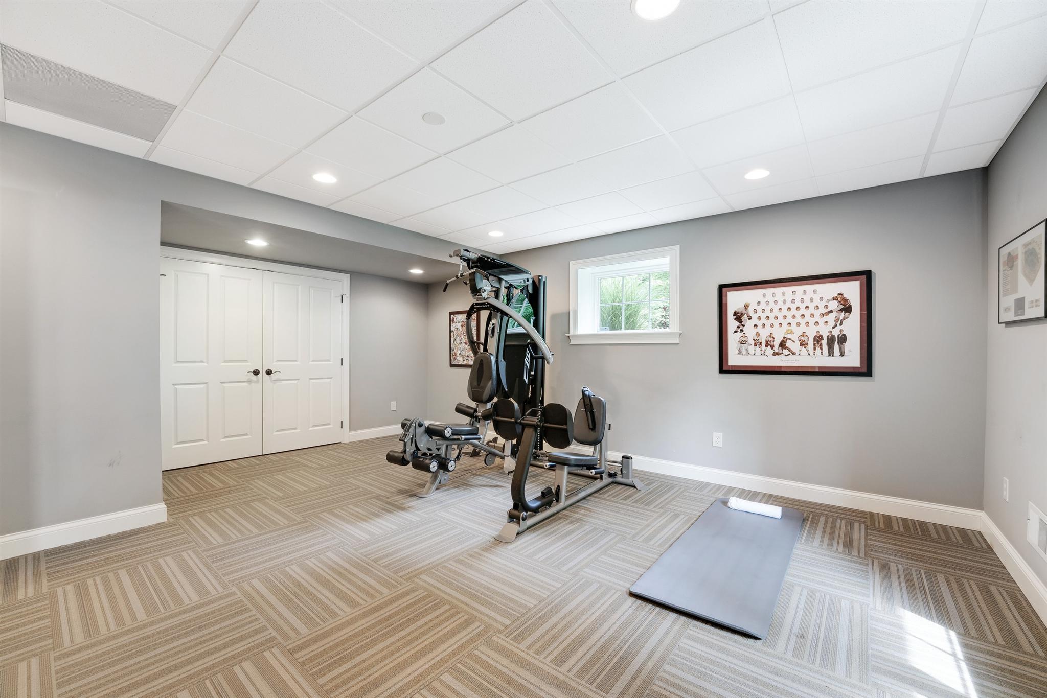 Finished Lower Level Workout Space