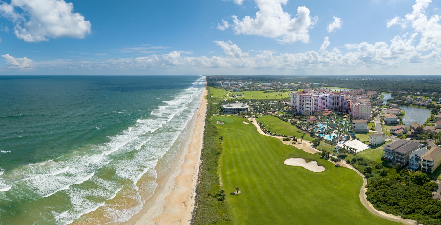 Homes and coastal scenery in Flagler County, Florida