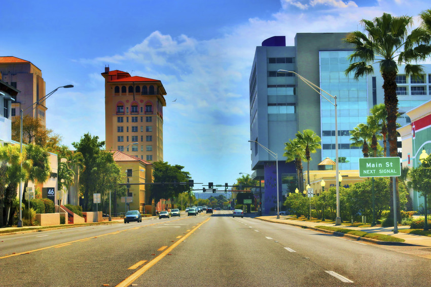 Sarasota's downtown is located on Main Street