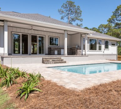 Large sparkling pool