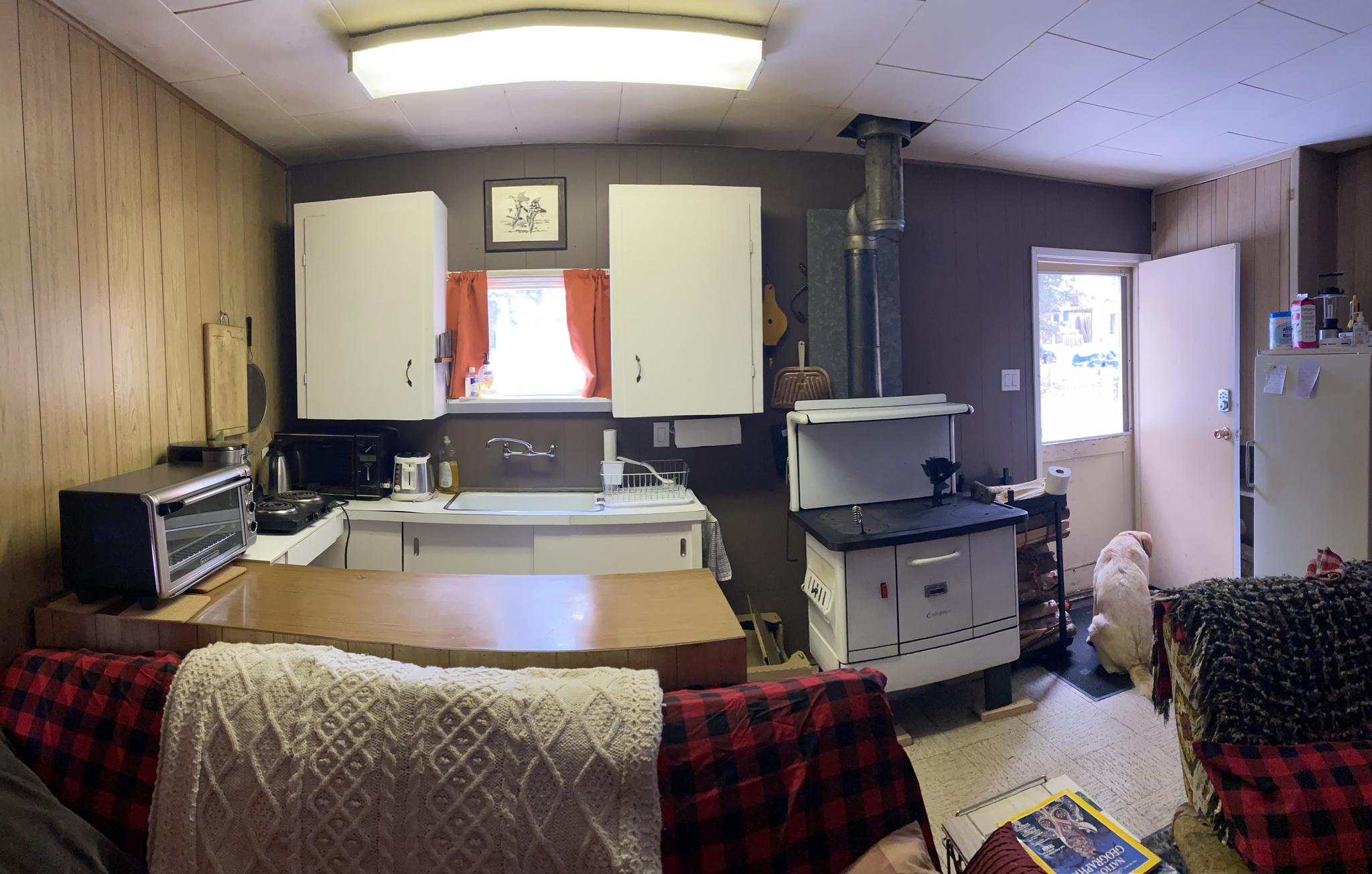 Affordable Green Lake Living Cabin on 0.69 acres in the South Cariboo. Lake across the road.