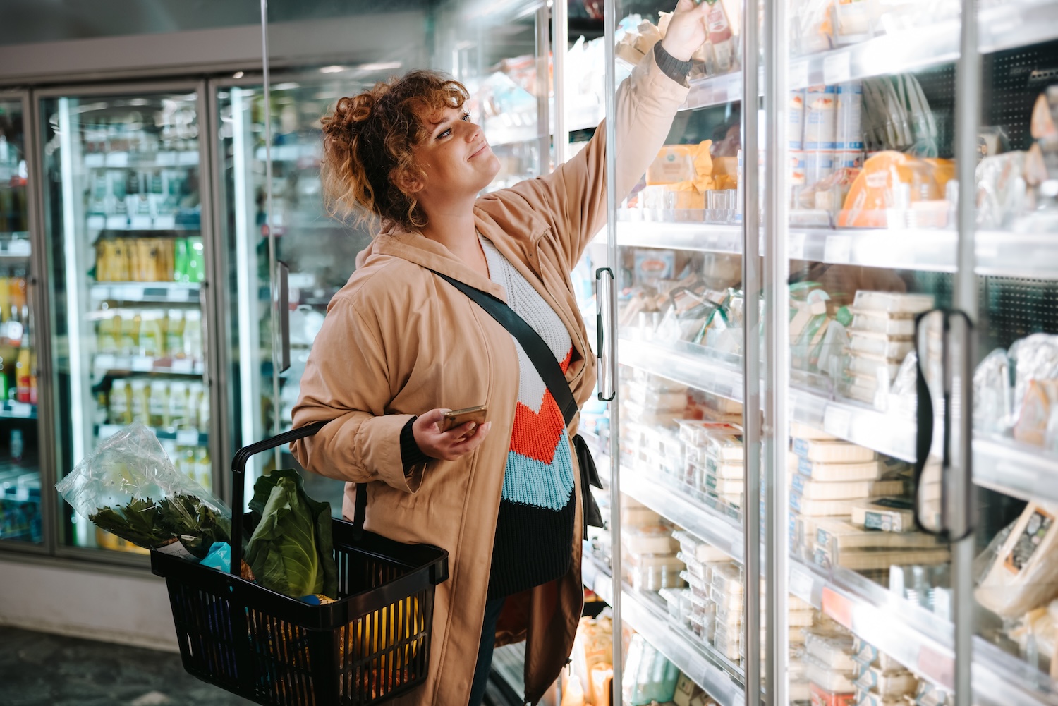 person grocery shopping