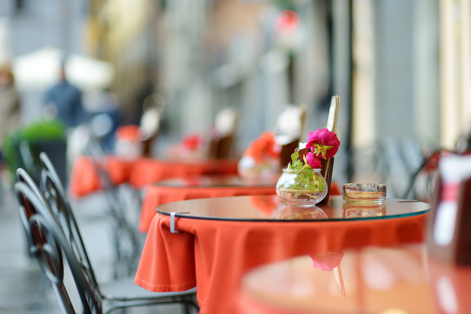 person eating at restuarant 
