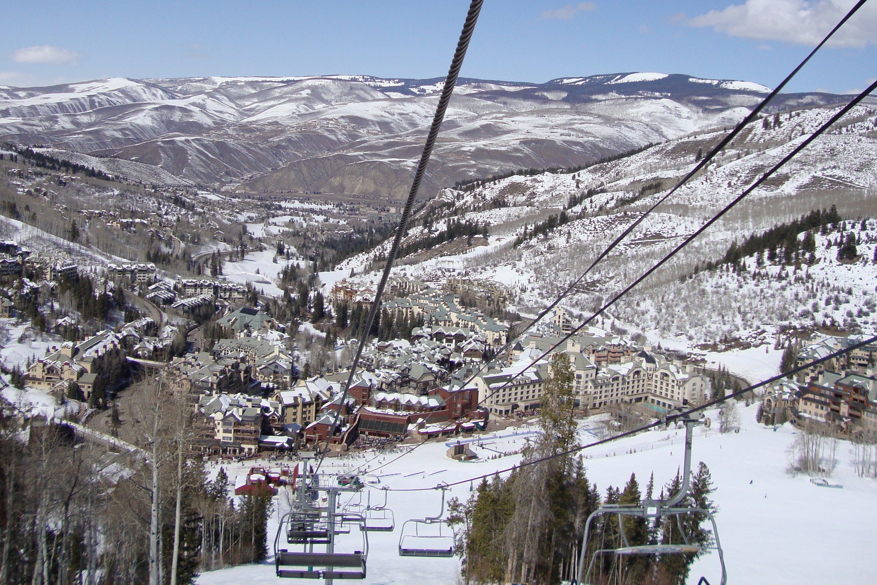 Lionshead pedestrian village and surrounding resort setting
