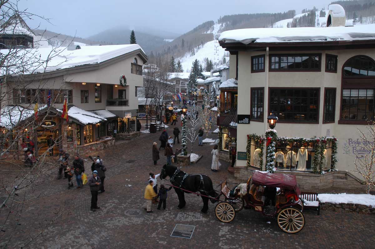 Families enjoying the Lionshead area in Vail