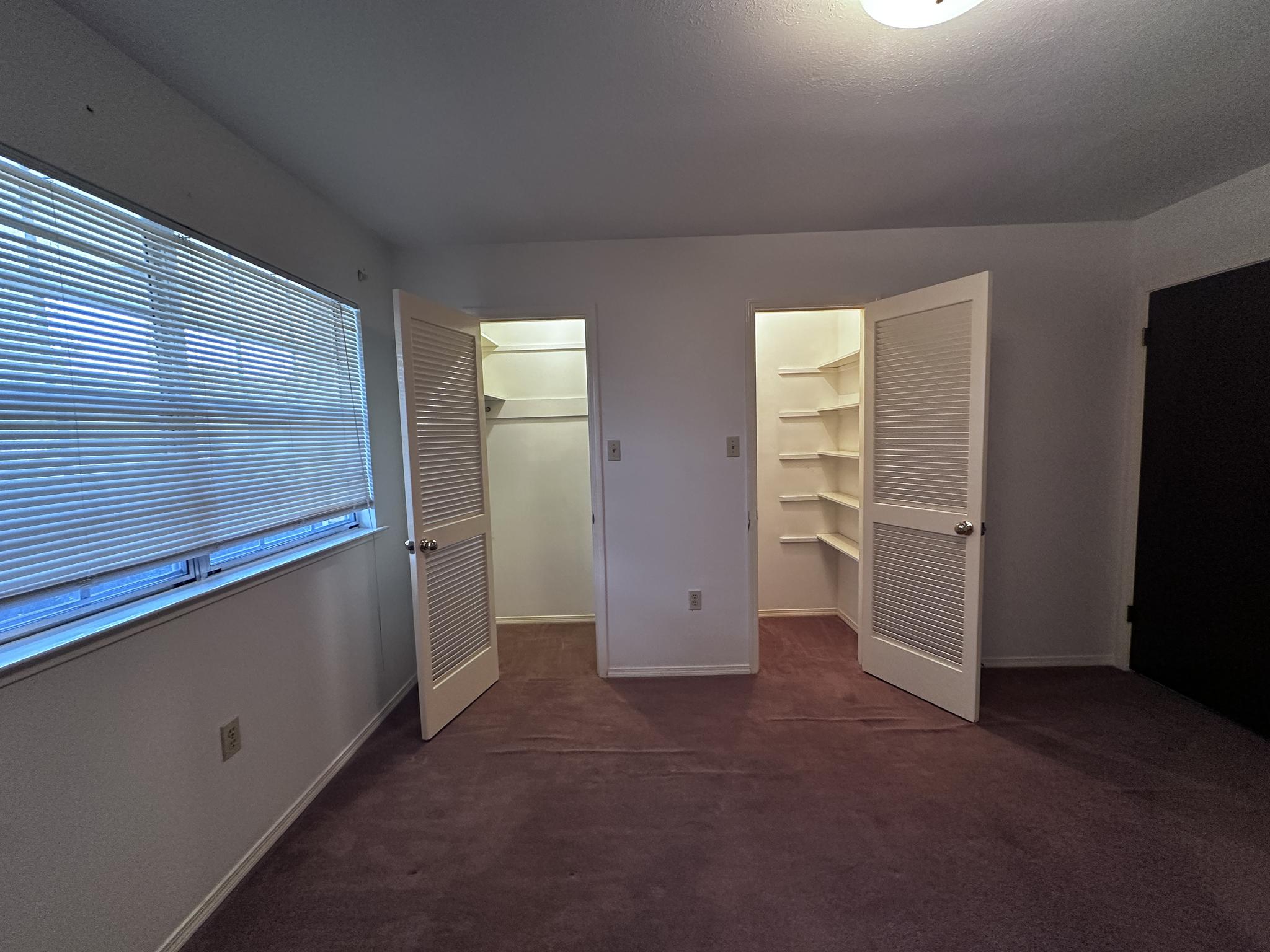 Double closets in bedroom 2