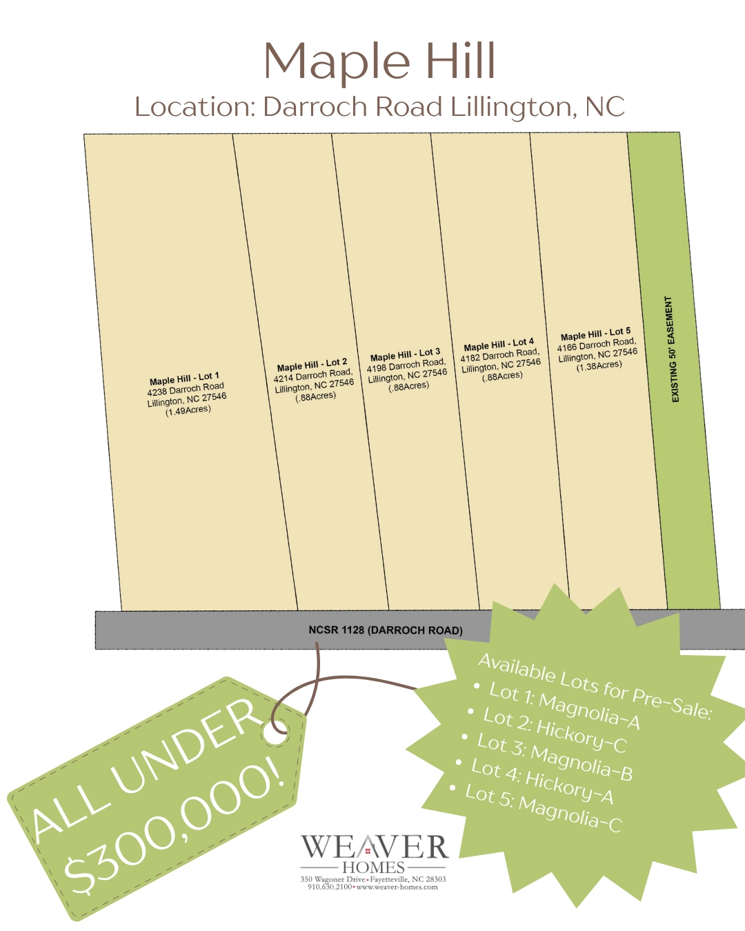Maple Hill Available Lots